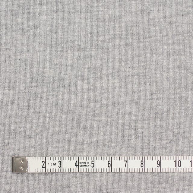 コットン×無地(グレー)×吊編み裏毛ニット イメージ4