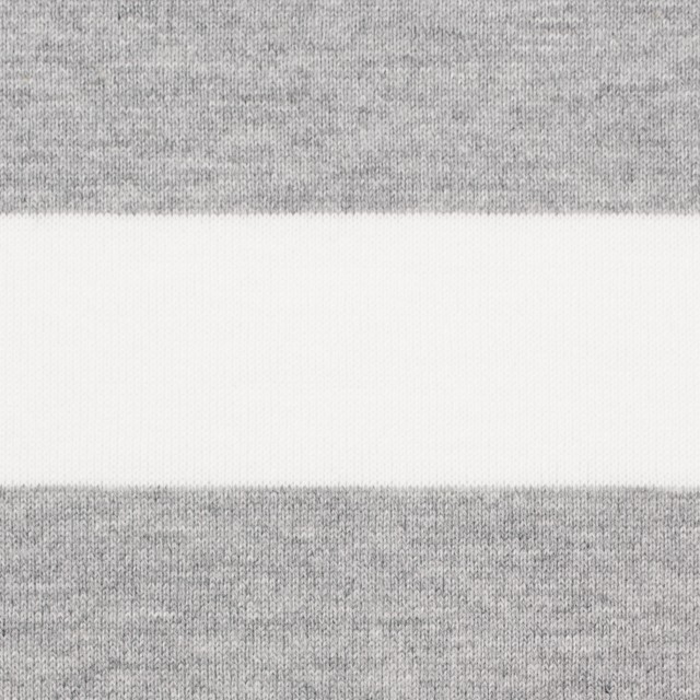 コットン×ボーダー(ホワイト&ライトグレー)×天竺ニット_全4色 イメージ1