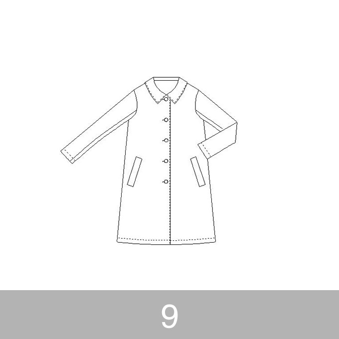 オリジナルパターン#013_Aラインコート_9号 - fab-fabric sewing studio | 布地のオンライン通販とソーイングスクール