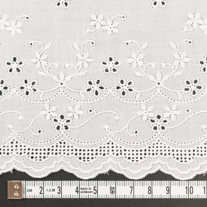 コットン×ボーダー(オフホワイト)×ローン刺繍No1_全2色 イメージ4