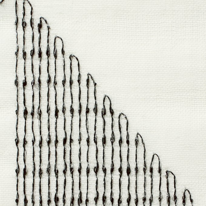 ポリエステル×トライアングル(アイボリー)×ボイル刺繍(着分) イメージ1