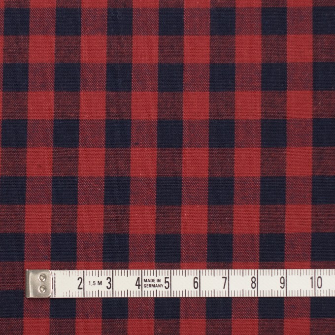 コットン×チェック(レッド&インディゴ)×シーチング_全3色 イメージ4