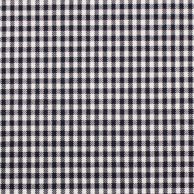 コットン&ポリウレタン×チェック(ダークネイビー)×ポプリンストレッチ_全3色 イメージ1