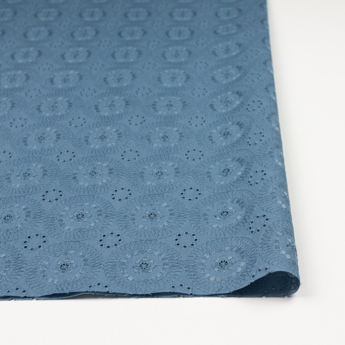 コットン×フラワー(スモークブルー)×ローン刺繍_全6色 イメージ3