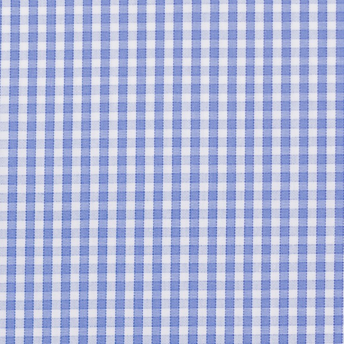コットン×チェック(サルビアブルー)×ブロード イメージ1