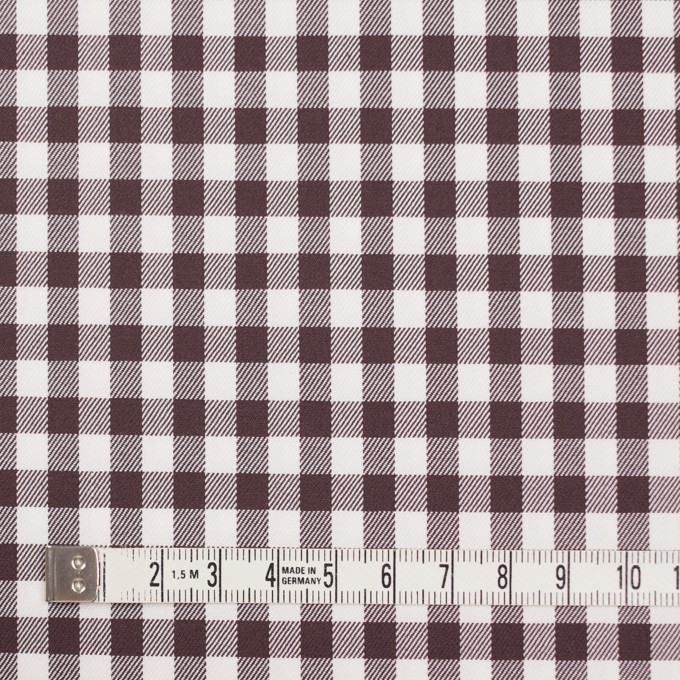 コットン&ポリウレタン×チェック(ブラウン)×サージストレッチ_全3色 イメージ4