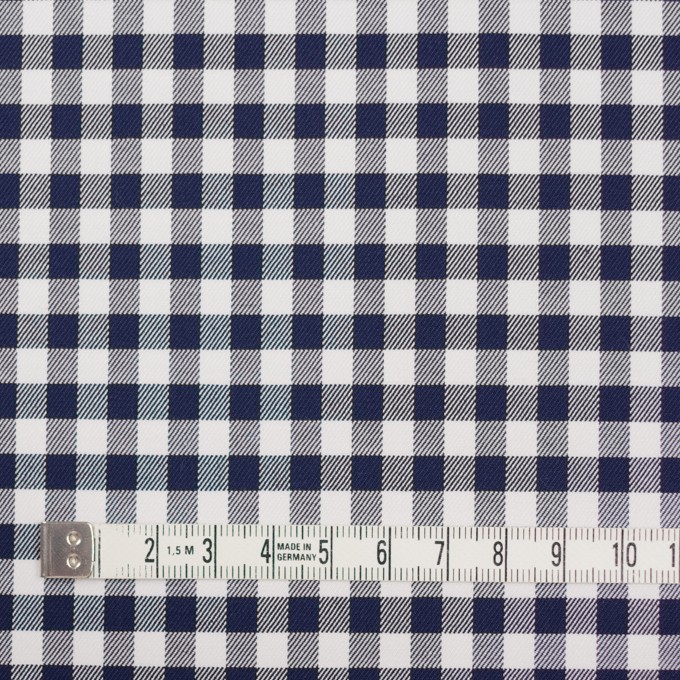 コットン&ポリウレタン×チェック(ネイビー)×サージストレッチ_全3色 イメージ4