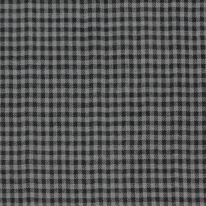 コットン×チェック(グレー&ブラック)×Wガーゼ_全3色 イメージ1