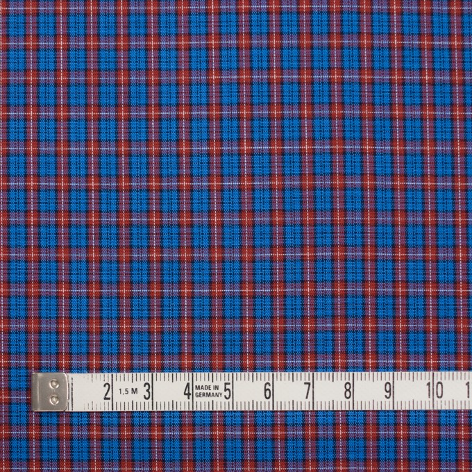 コットン×チェック(エンジ&ブルー)×キャンブリック イメージ4