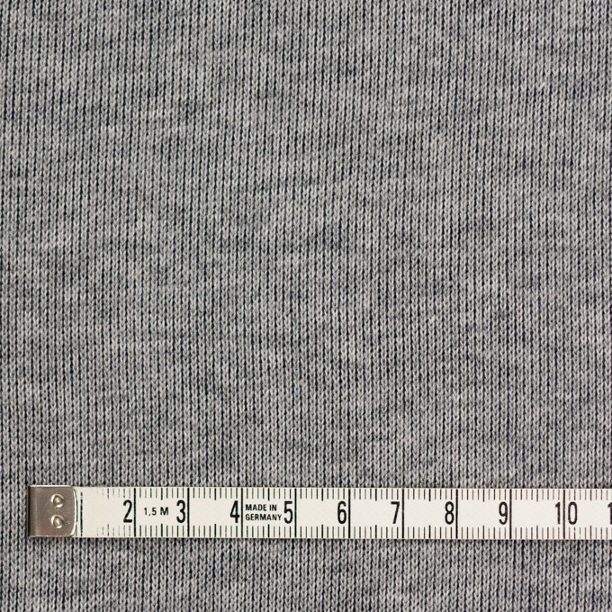 コットン×無地(杢グレー&ネイビー)×リブ&天竺ニット イメージ4
