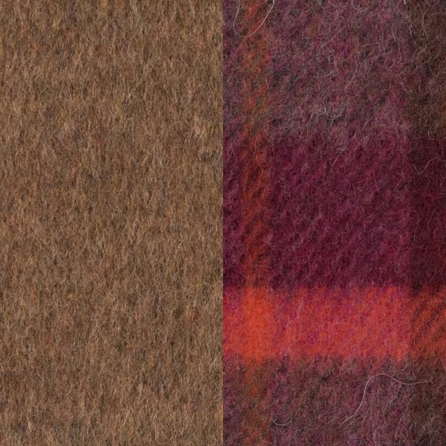 ウール&アルパカ混×無地(ブラウン)&チェック(マルチ)×ビーバー&カルゼ イメージ1