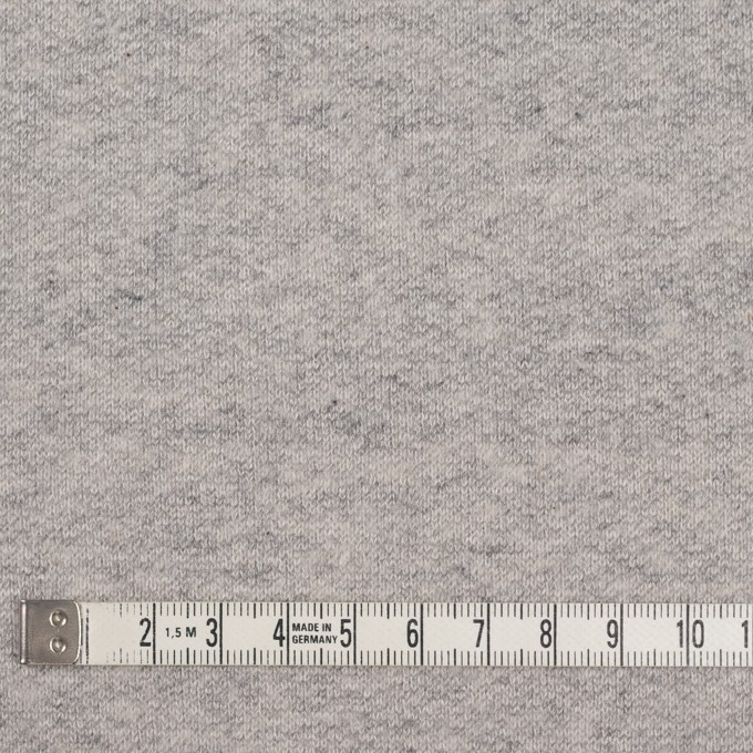 コットン×無地(杢グレー)×裏毛ニット(裏面起毛) イメージ4