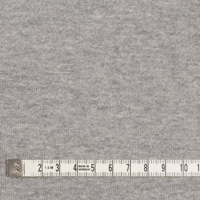 コットン×無地(杢グレー)×裏毛ニット(裏面起毛) イメージ4