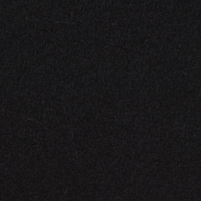 ウール×無地(ブラック)×フラノ(フランネル) イメージ1