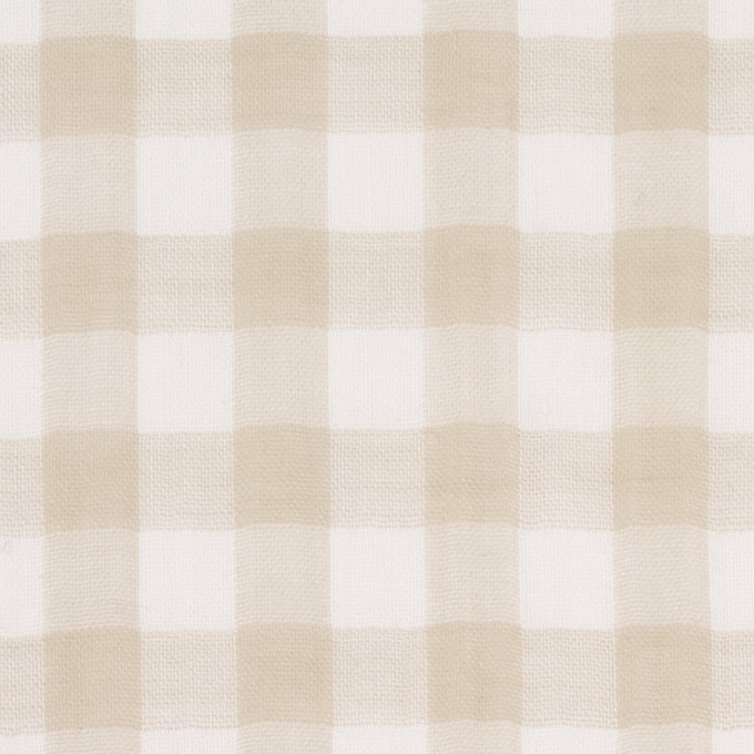 コットン×チェック(ベージュ)×Wガーゼ_全5色 イメージ1