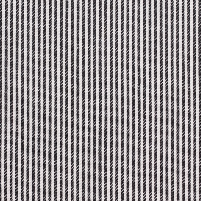 コットン&リネン×ストライプ(ブラック)×サージ イメージ1