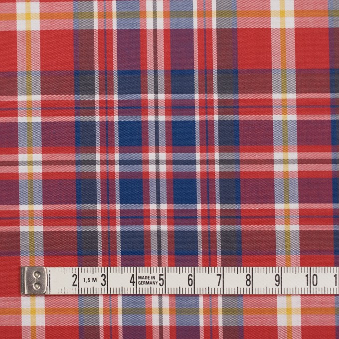 コットン×チェック(レッド&ブルー)×ローン イメージ4