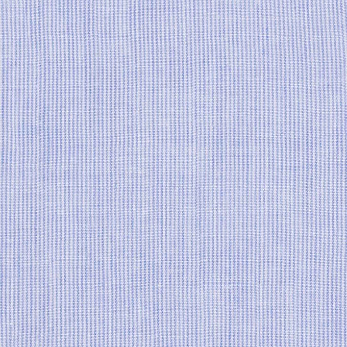 コットン&リネン混×ストライプ(ブルー)×ローンワッシャー イメージ1