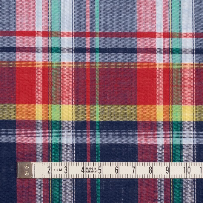 コットン×チェック(レッド、ネイビー&イエロー)×薄シーチング イメージ4