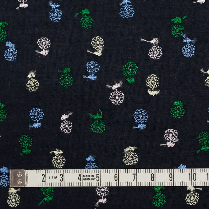 コットン×フラワー(ダークネイビー)×ローン刺繍 イメージ4