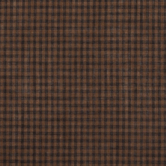 コットン×チェック(モカブラウン)×ボイル_全4色 イメージ1