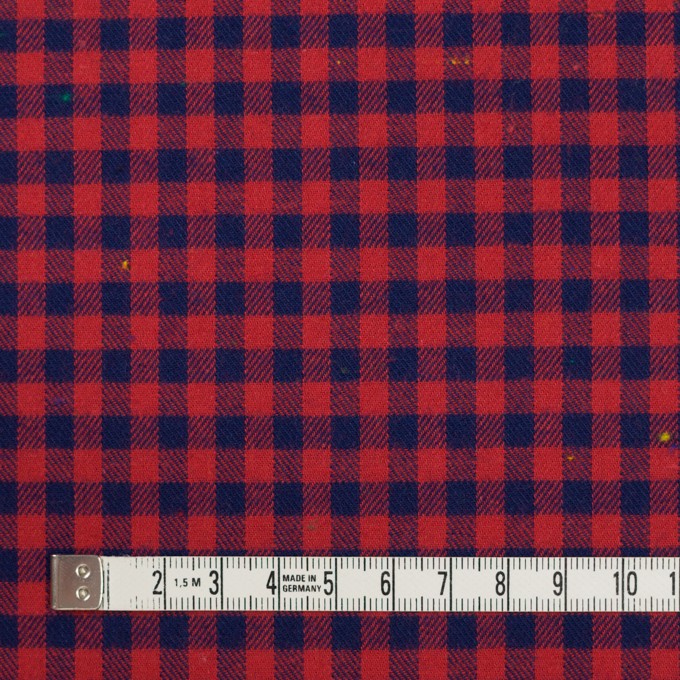 コットン&ポリエステル×チェック(ネイビー&トマト)×ヘリンボーン_全4色 イメージ4
