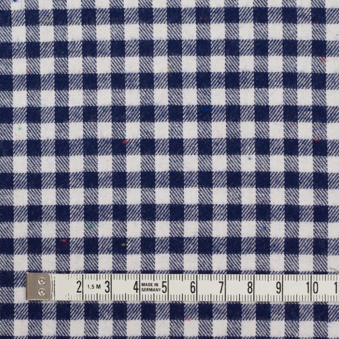 コットン&ポリエステル×チェック(ネイビー&オフホワイト)×ヘリンボーン_全4色 イメージ4