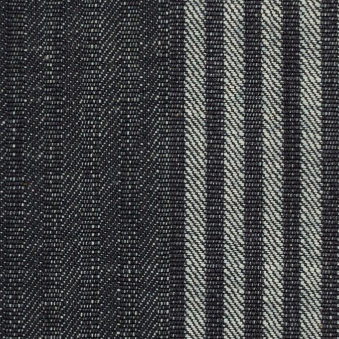 コットン×無地&ストライプ(インディゴ)×デニム(12oz) イメージ1