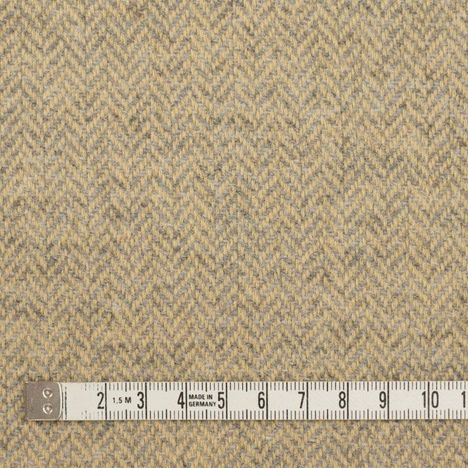 ウール×ミックス(ネープルスイエロー&グレー)×ヘリンボーン イメージ4
