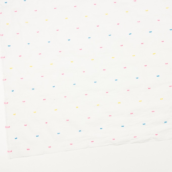 コットン&ポリウレタン×ドット(イエロー、ピンク&サックス)×ボイルシャーリング・カットジャガード_全4色 イメージ2