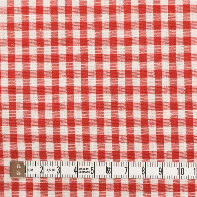 コットン×チェック(カーマインレッド)×シーチング_全3色 イメージ4