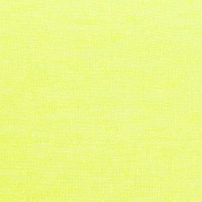 コットン&ポリエステル×無地(ネオンイエロー)×天竺ニット イメージ1