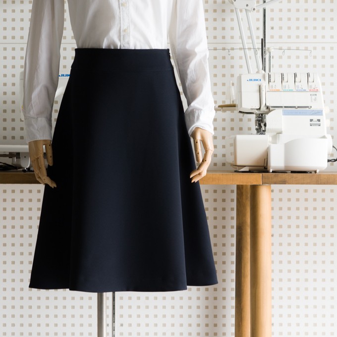 Fab 144 二重織のヨーク切替フレアスカート オリジナルパターン 017 Fab Fabric Sewing Studio 布地のオンライン通販とソーイングスクール