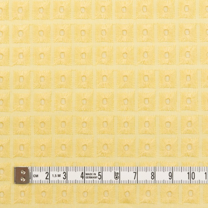 コットン×スクエア(イエロー)×ローン刺繍 イメージ4