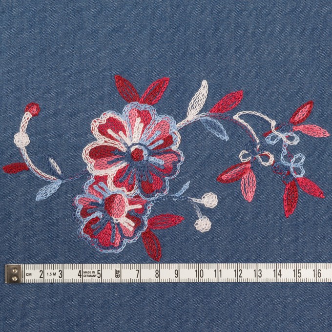 コットン×フラワー(アッシュブルー)×ダンガリー刺繍 イメージ4