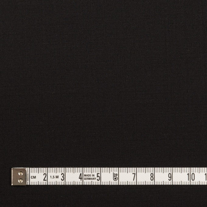 ウール＆ポリウレタン×無地(ブラック)×ポプリンストレッチ イメージ4