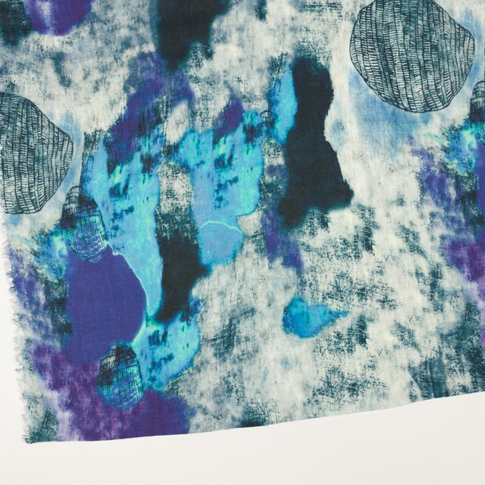 リネン×シェル(エメラルドブルー＆パープル)×薄キャンバス_全3色 イメージ2