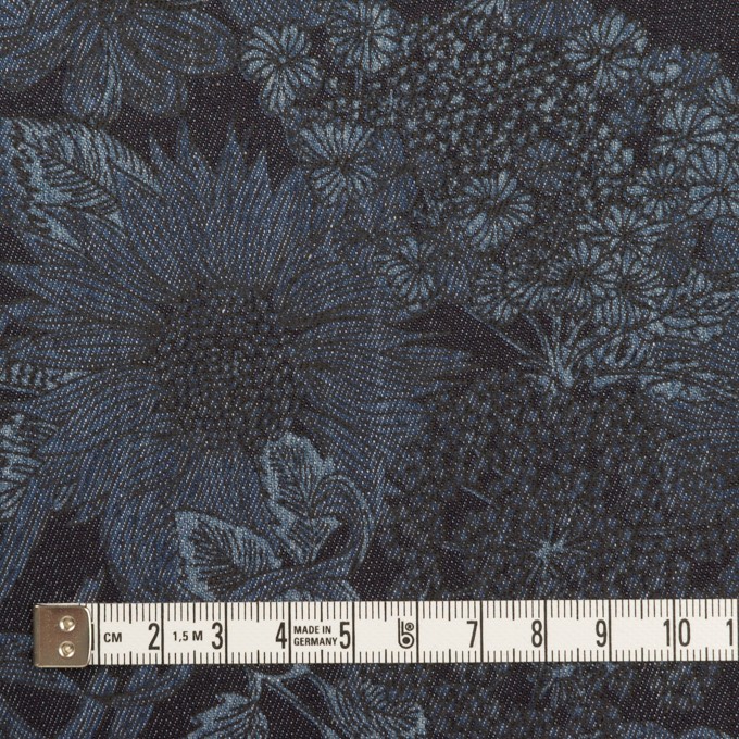 コットン&ポリウレタン×フラワー(インディゴ)×デニムストレッチ(8oz) イメージ4