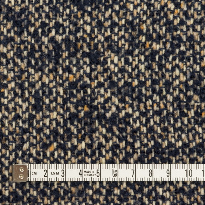 ウール&アクリル混×ミックス(ネイビー&ベージュ)×ファンシーツイード_全2色 イメージ4