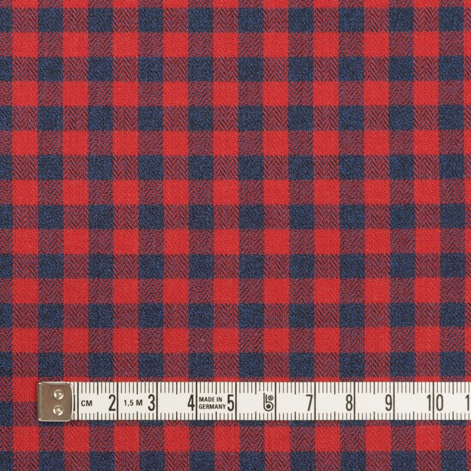 コットン×チェック(レッド&ネイビー)×ヘリンボーン イメージ4