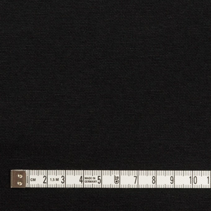 コットン&レーヨン×無地(ブラック)×裏毛ニット(裏面起毛)_全2色 イメージ4