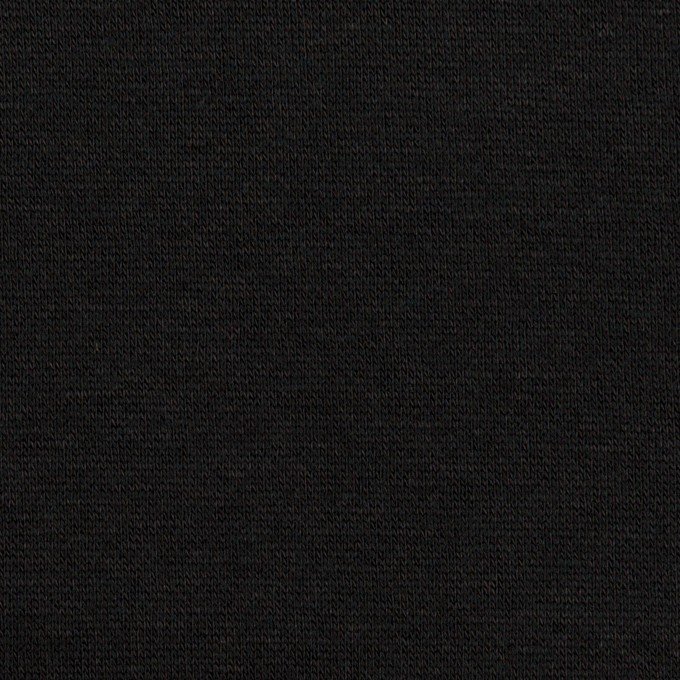 コットン&レーヨン×無地(ブラック)×裏毛ニット(裏面起毛)_全2色 イメージ1
