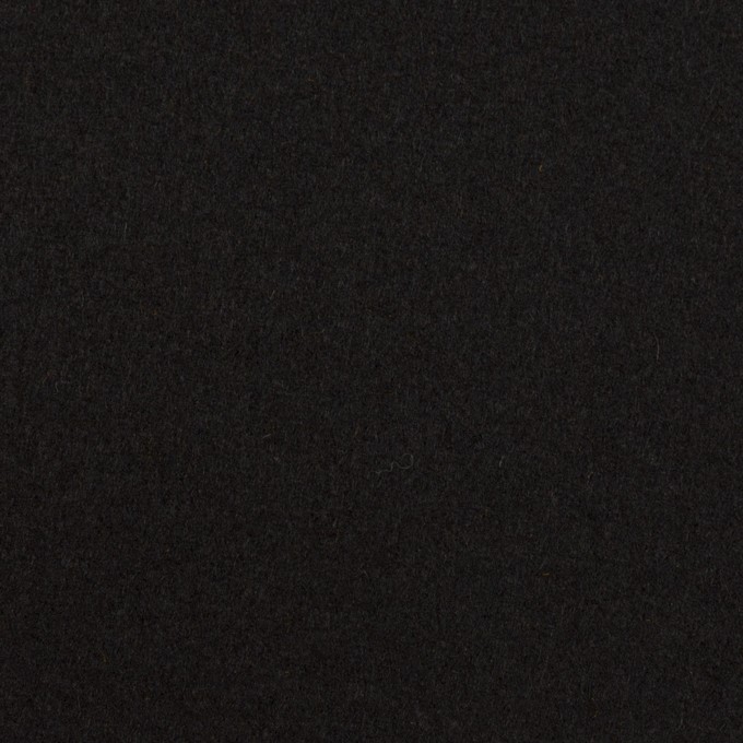 ウール×無地(ブラック)×フラノ(フランネル) イメージ1