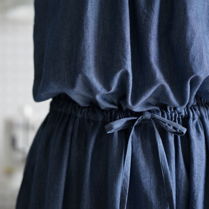 Fab 158 ウエストリボンのワンピース まのあきこ 著 一年中ワンピース より Fab Fabric Sewing Studio 布地のオンライン通販とソーイングスクール