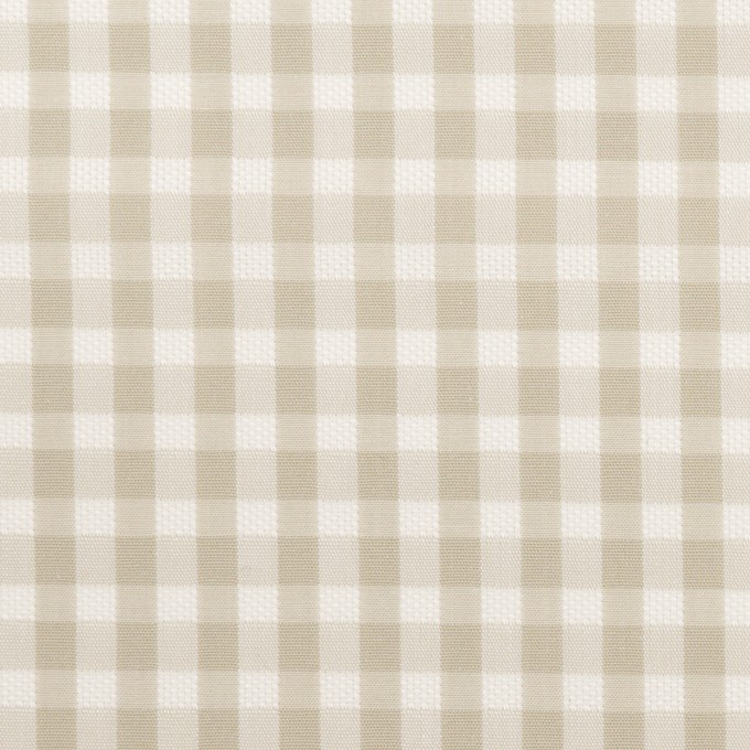 コットン×チェック(グレイッシュベージュ)×ポプリン&斜子織 イメージ1