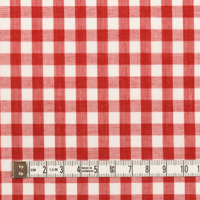 ポリエステル&コットン×チェック(レッド)×ブロード イメージ4