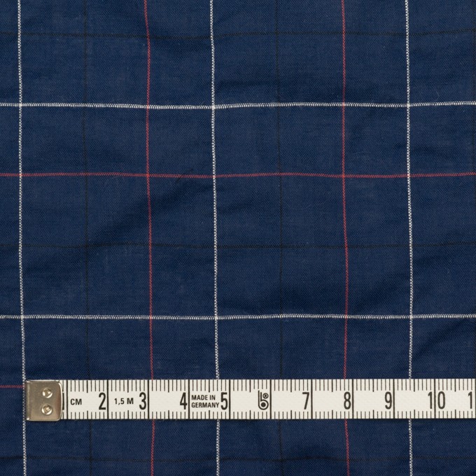 コットン&ポリウレタン×チェック(ネイビー)×ボイルシャーリング_全2色 イメージ4