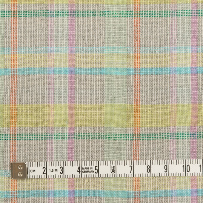 コットン&リネン×チェック(アッシュグレー、イエロー&ピンク)×キャンバス イメージ4