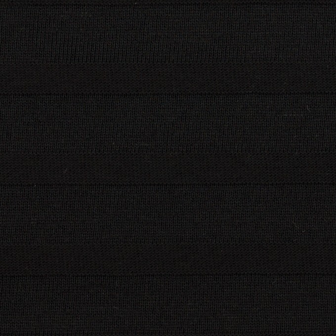 コットン×ボーダー(ブラック)×天竺ニット_全2色 イメージ1