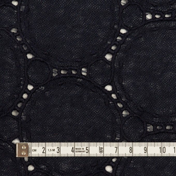 ウール×サークル(ダークネイビー)×ガーゼ刺繍 イメージ4